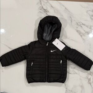 Nike Black Hooded Puffer Jacket 12 months